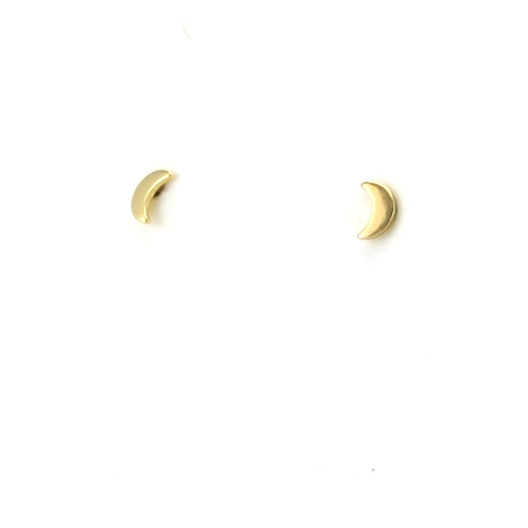 18k Gold Fill Mini Moon Stackable Stud Earrings