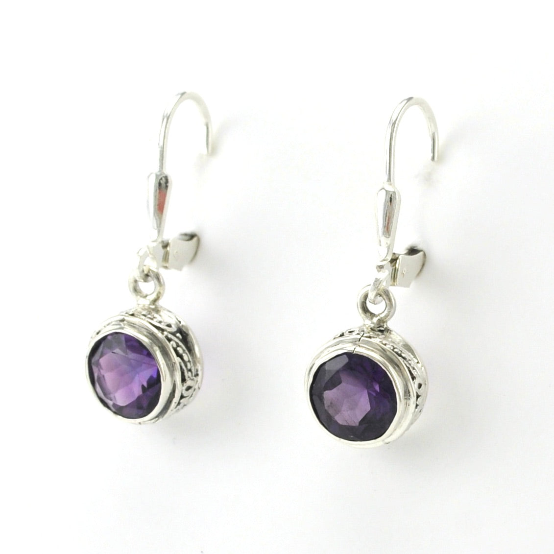 Genuine on sale amethyst earrings