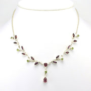 Alt View Sterling Silver Tourmaline Branch Necklace