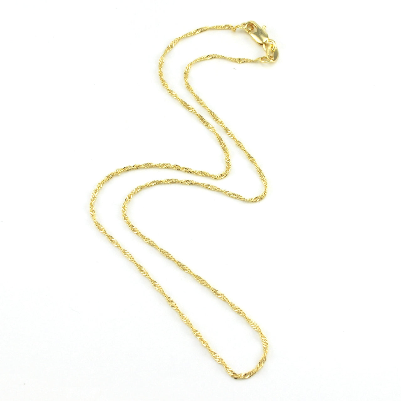 18k Gold Fill 16 Inch Singapore 1.7mm Chain