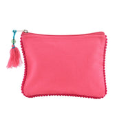 Back Side Floral Jewelry Pouch Fuchsia