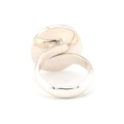 Silver ring on a white background