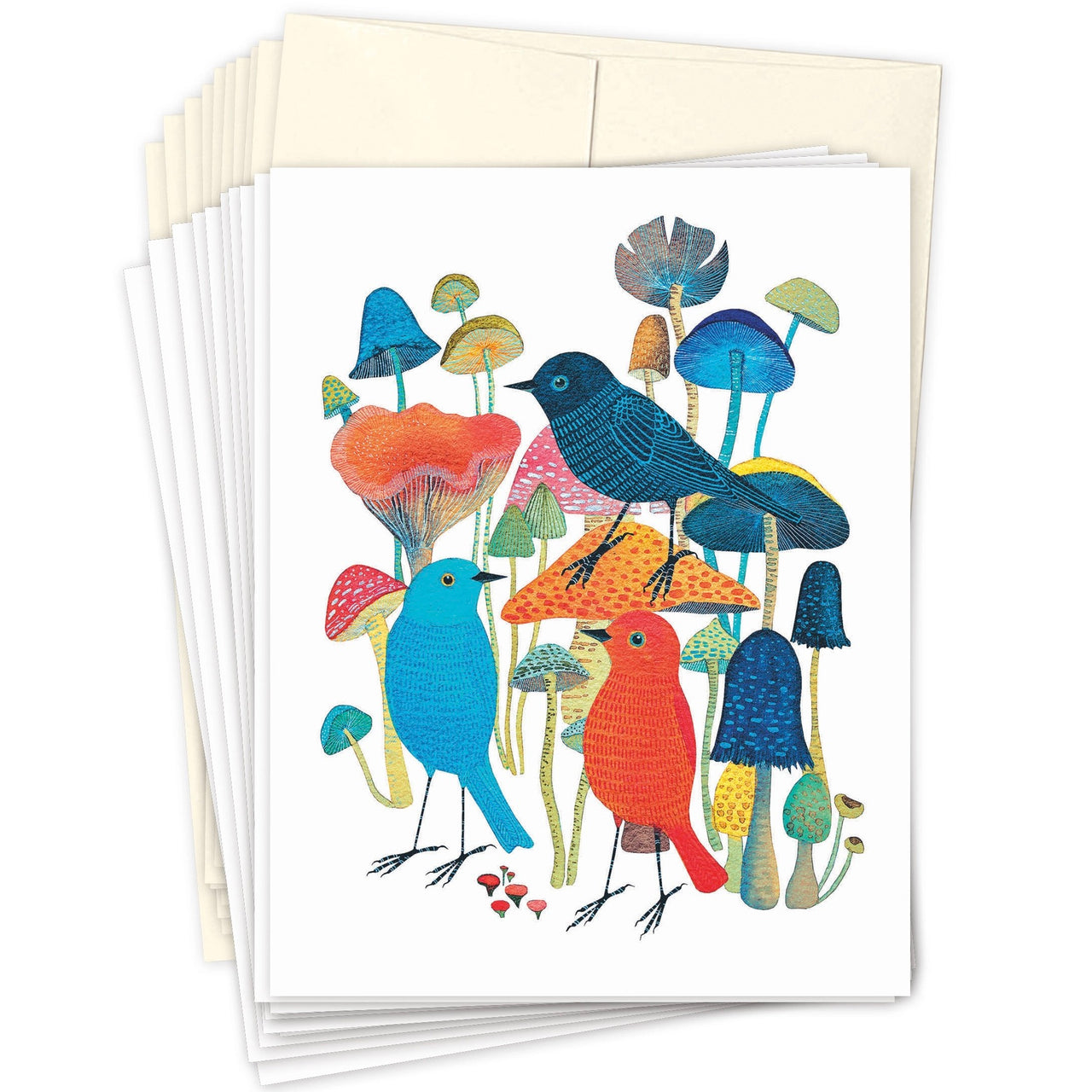 Birds and Mushrooms Notecard Set