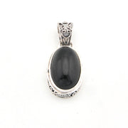 Black Star Diopside 10x15mm Oval Pendant