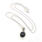 Black Star Diopside 9x11mm Oval Necklace