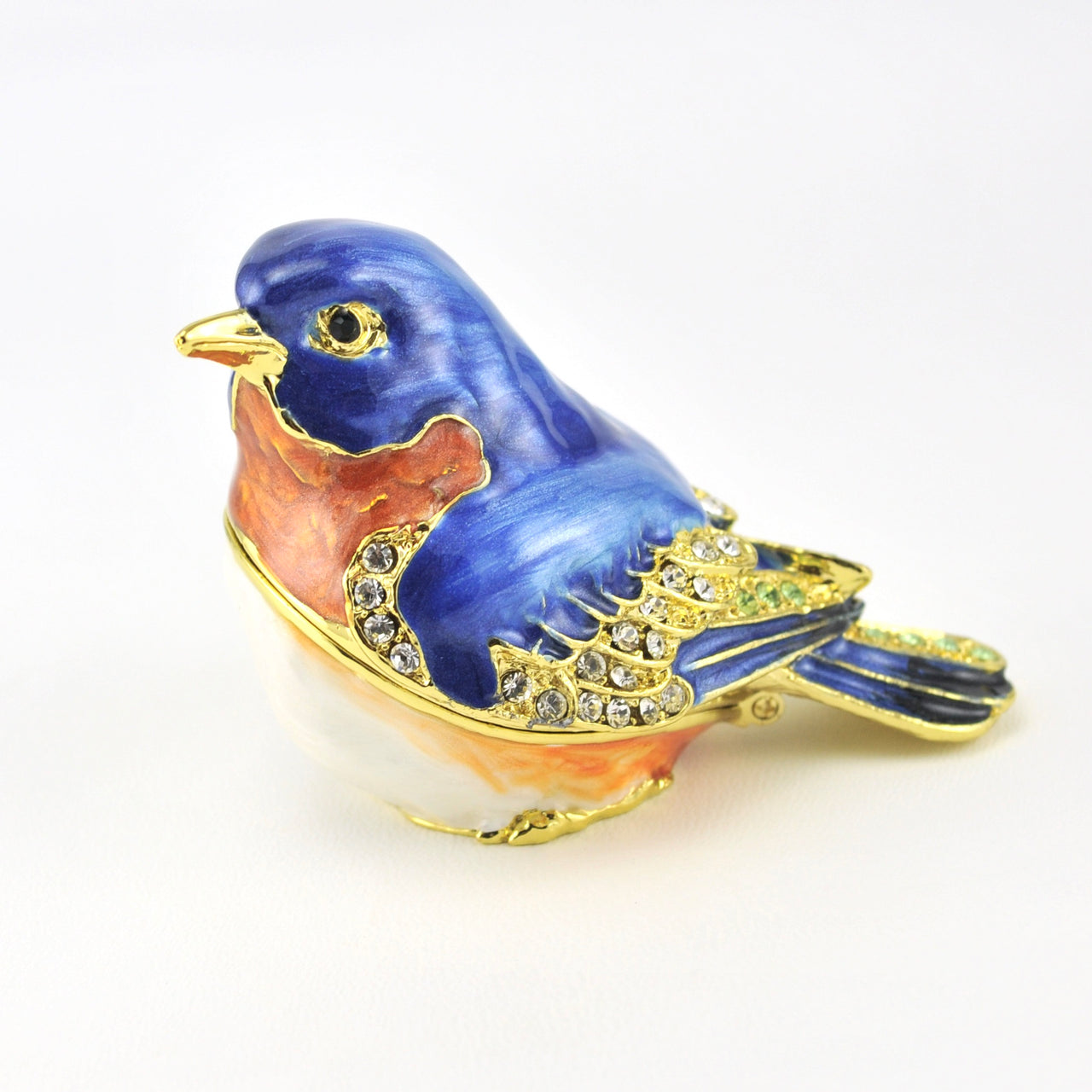 Blue Bird Enamel Box