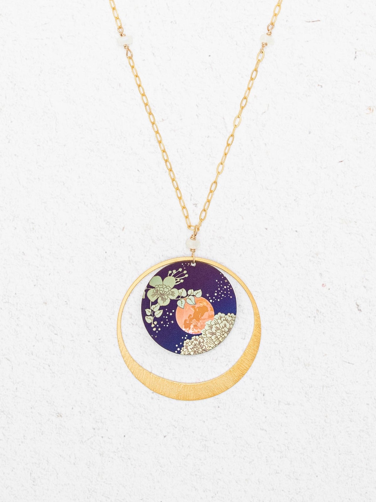 Blue Moon Luna Pendant Necklace