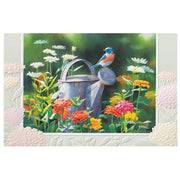 Bluebird and Zinnas Thinking of You Card