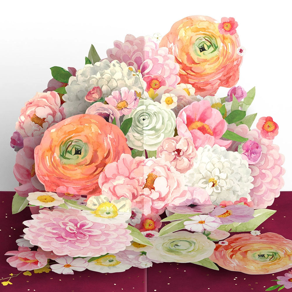 Blush Blooms Birthday Pop Up Card