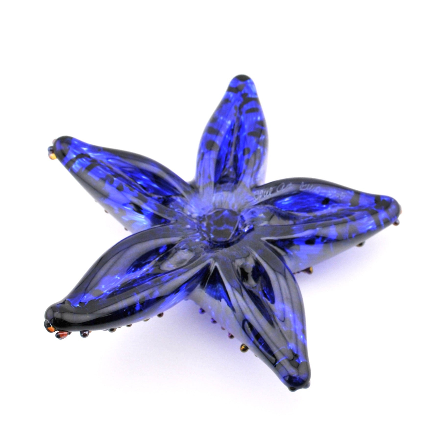 Bottom Glass Cobalt Starfish