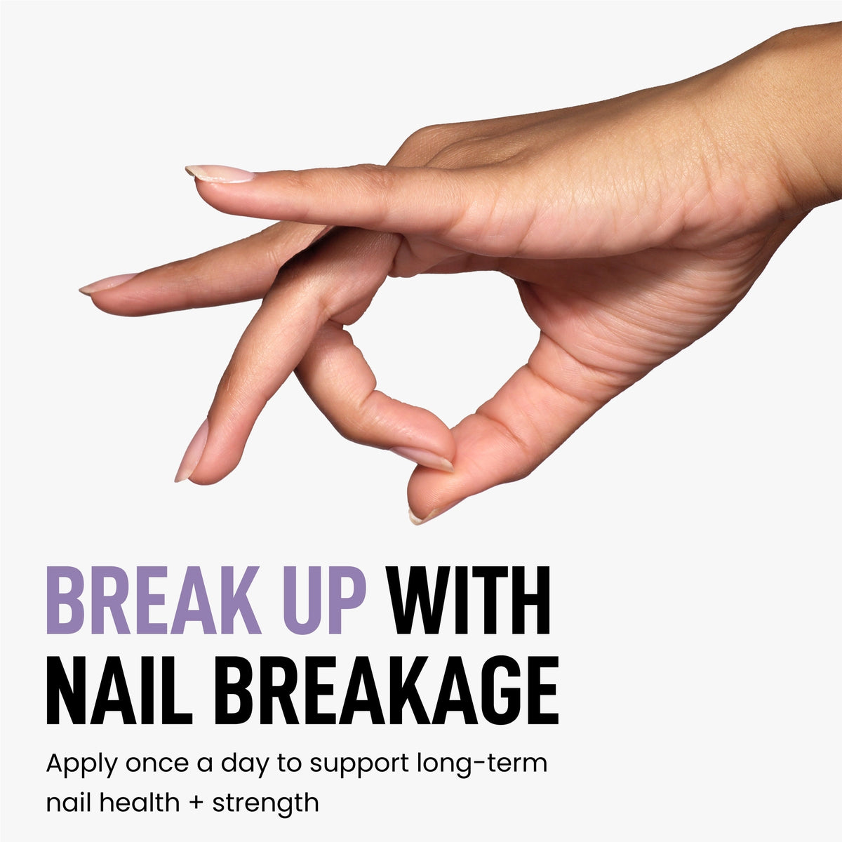 Hand with strong nails
