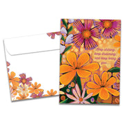Brighter Florals Birthday Card on white background