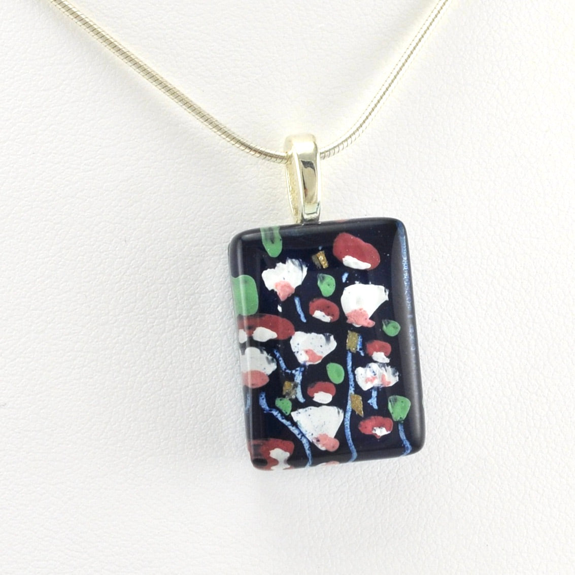 Alt View Glass Cherry Blossoms Small Necklace