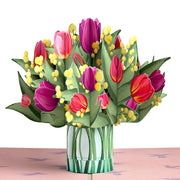 Cheerful Tulips Pop Up Card