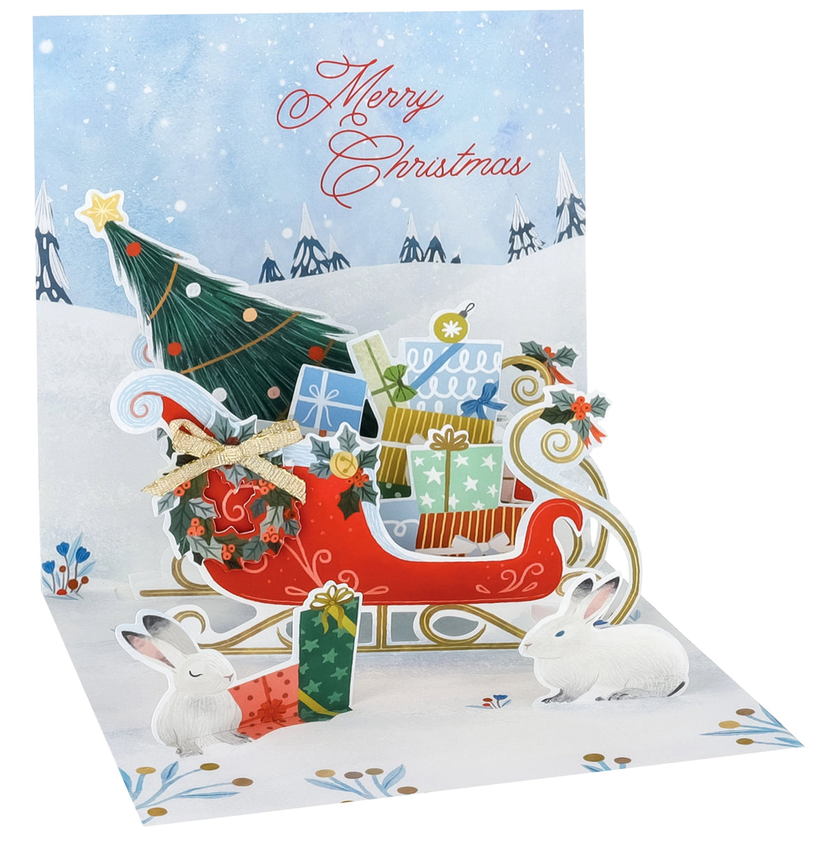 Christmas Sleigh Treasures Greeting Card