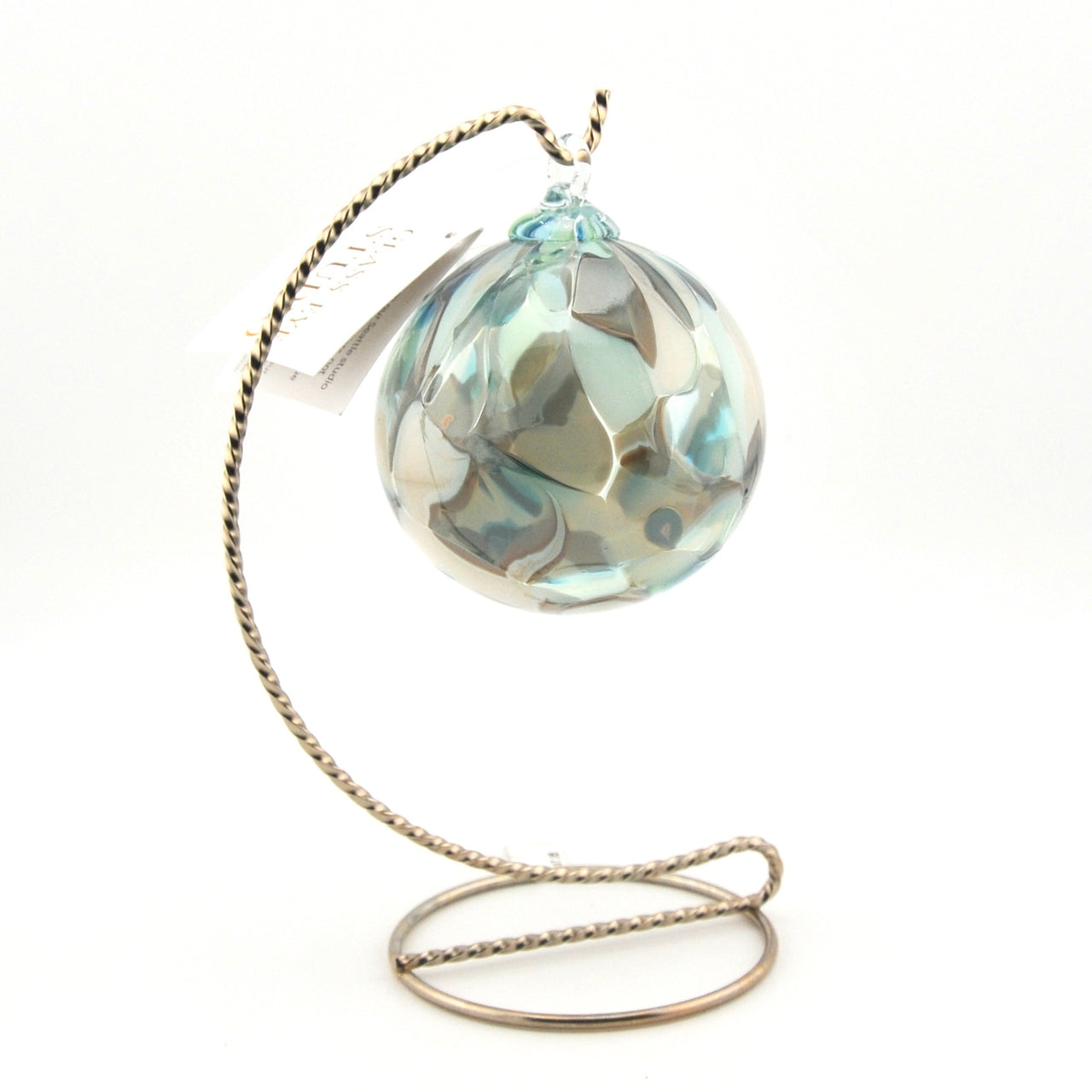 Classic Glass Ornament Sea Glass on Stand