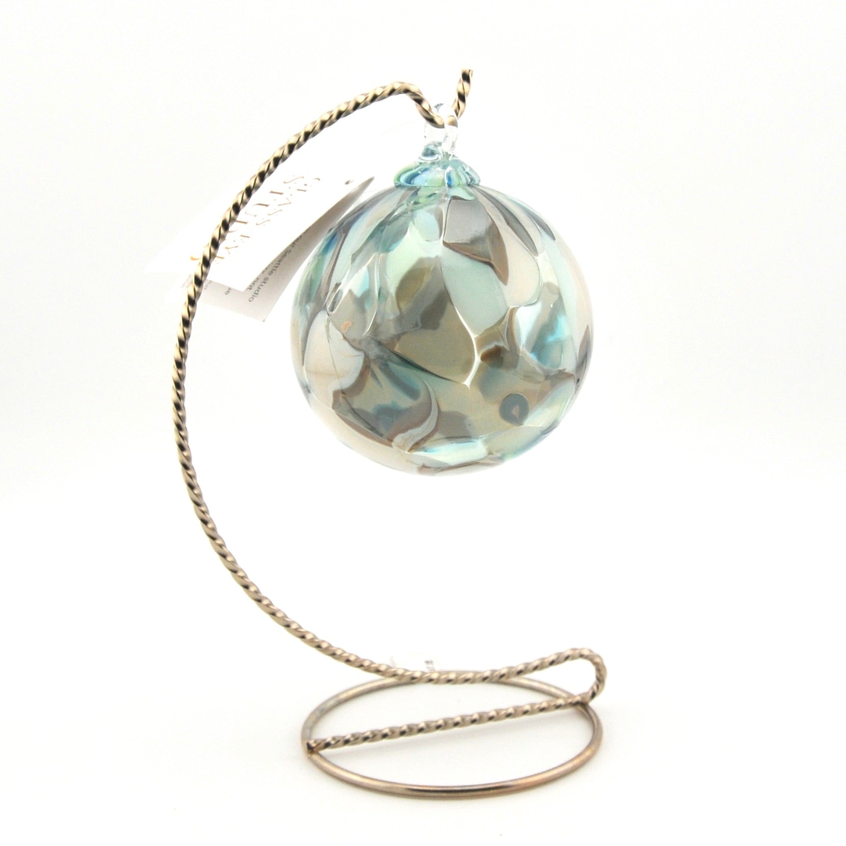 Classic Glass Ornament Sea Glass on Stand