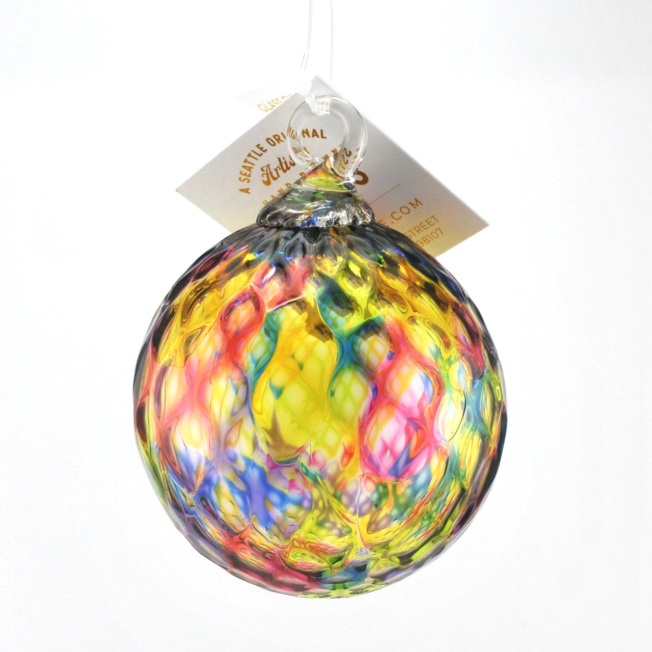 Glass Eye Classic Ornament Rainbow Diamond Facet