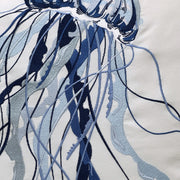 lose Up Blue Jellyfish Indoor/ Outdoor Pillow
