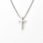 Close Up Silver Cross Adjustable Necklace