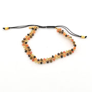Coral Beaded Sliding Knot Bracelet