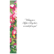 Floral design with a Mother's Day message on a white background