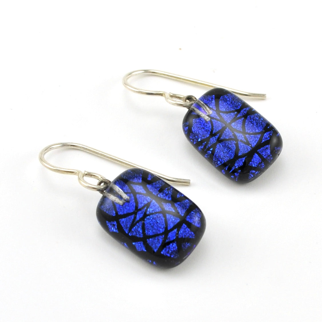 Glass Axiom Blue Earrings