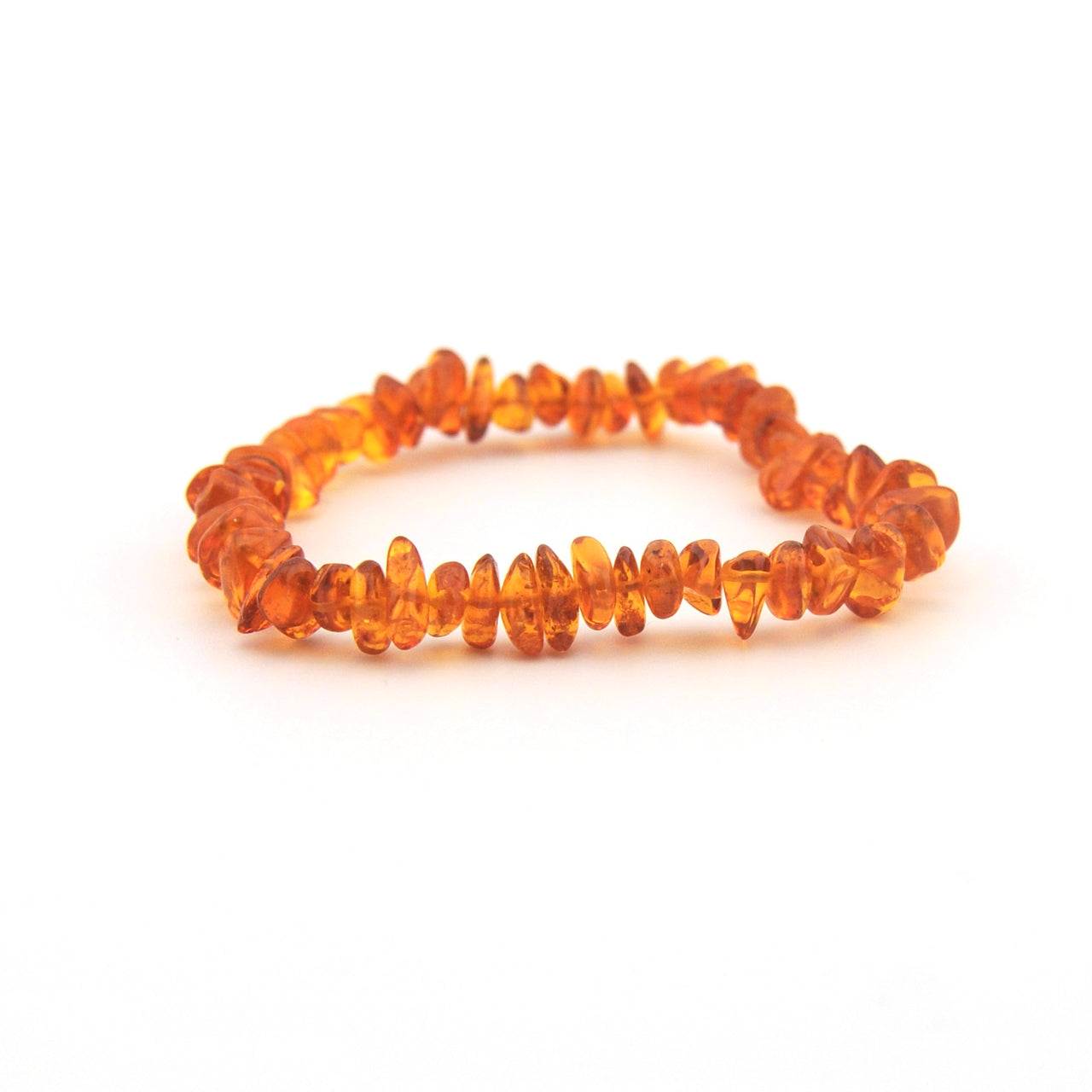 Congac Baltic Amber Chip Stretch Bracelet