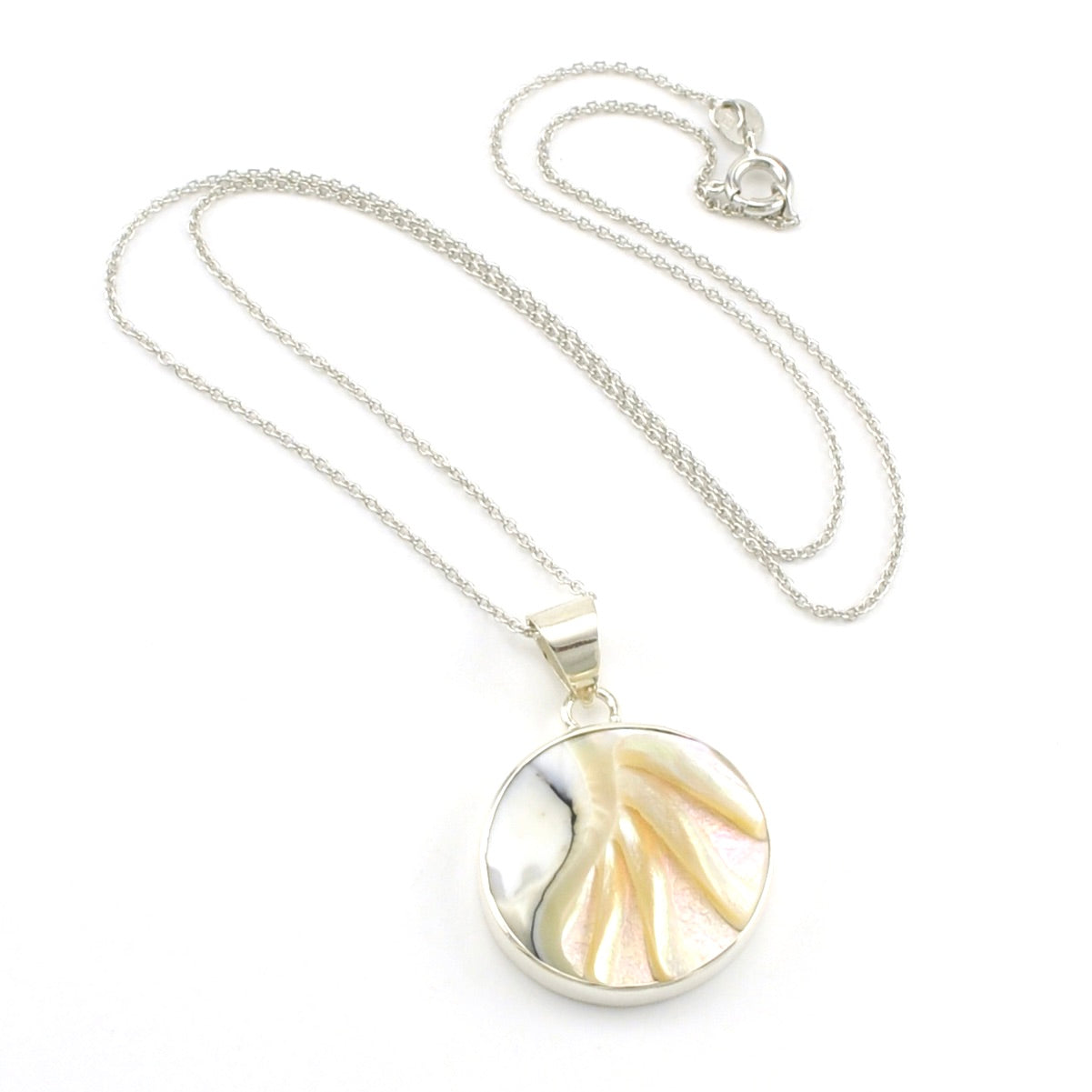 Sterling Silver Nautilus Shell Round Necklace