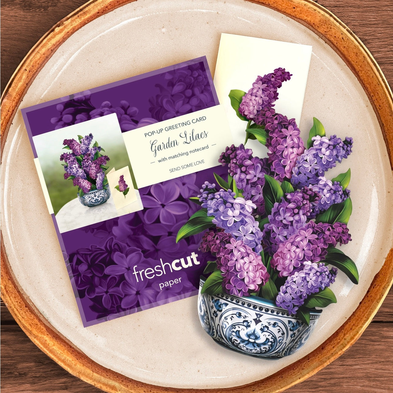 Mini Garden Lilacs Pop Up Greeting Card