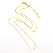 18k Gold Fill 20 Inch Diamond Cut Cable .9mm Chain with Extender