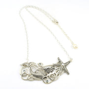 Sterling Silver Shooting Starfish Mermaid Necklace