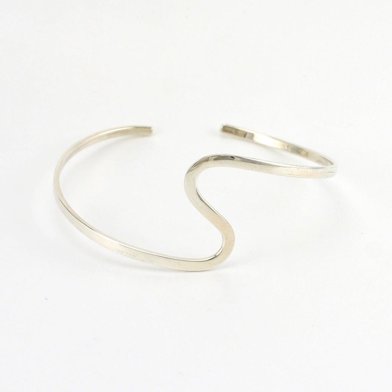 Sterling Silver S Shaped Cuff Bracelet