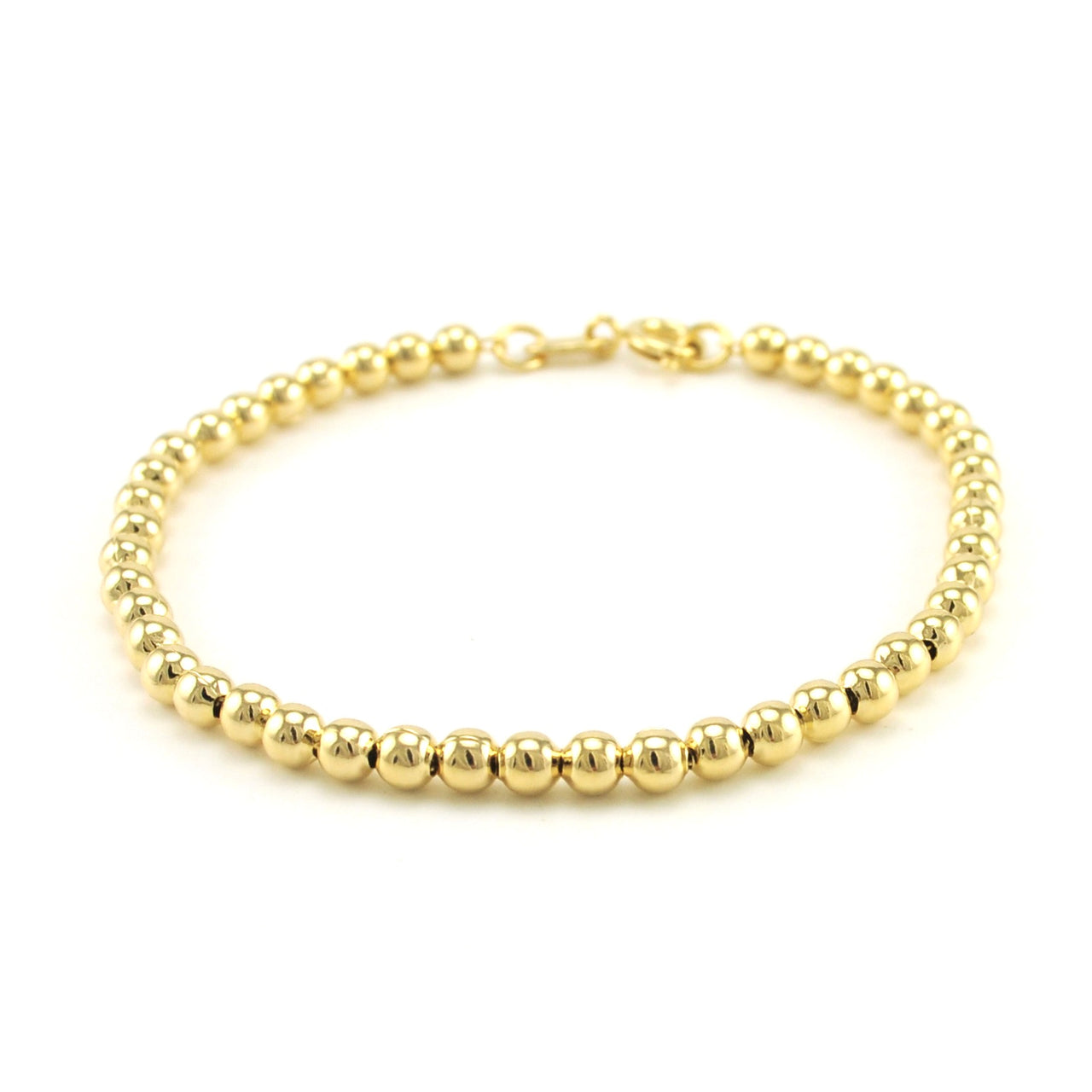 18k Gold Fill 3.5mm Beaded Bracelet