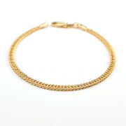 Detail 18k Gold Fill Double Curb Link Bracelet