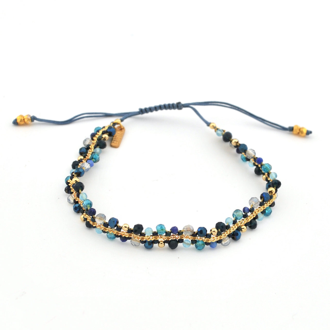 Bluebell Beaded Sliding Knot Bracelet