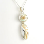 Alt View Sterling Silver Malabar Shell and Nautilus Shell Necklace