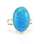 Alt View Sterling Silver Arizona Turquoise 12x18mm Oval Ring