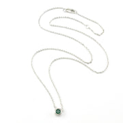 Emerald .3ct 4mm Round Necklace

