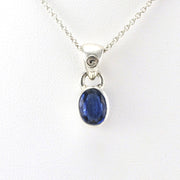 Alt View Sterling Silver Kyanite 6x8mm Oval Necklace