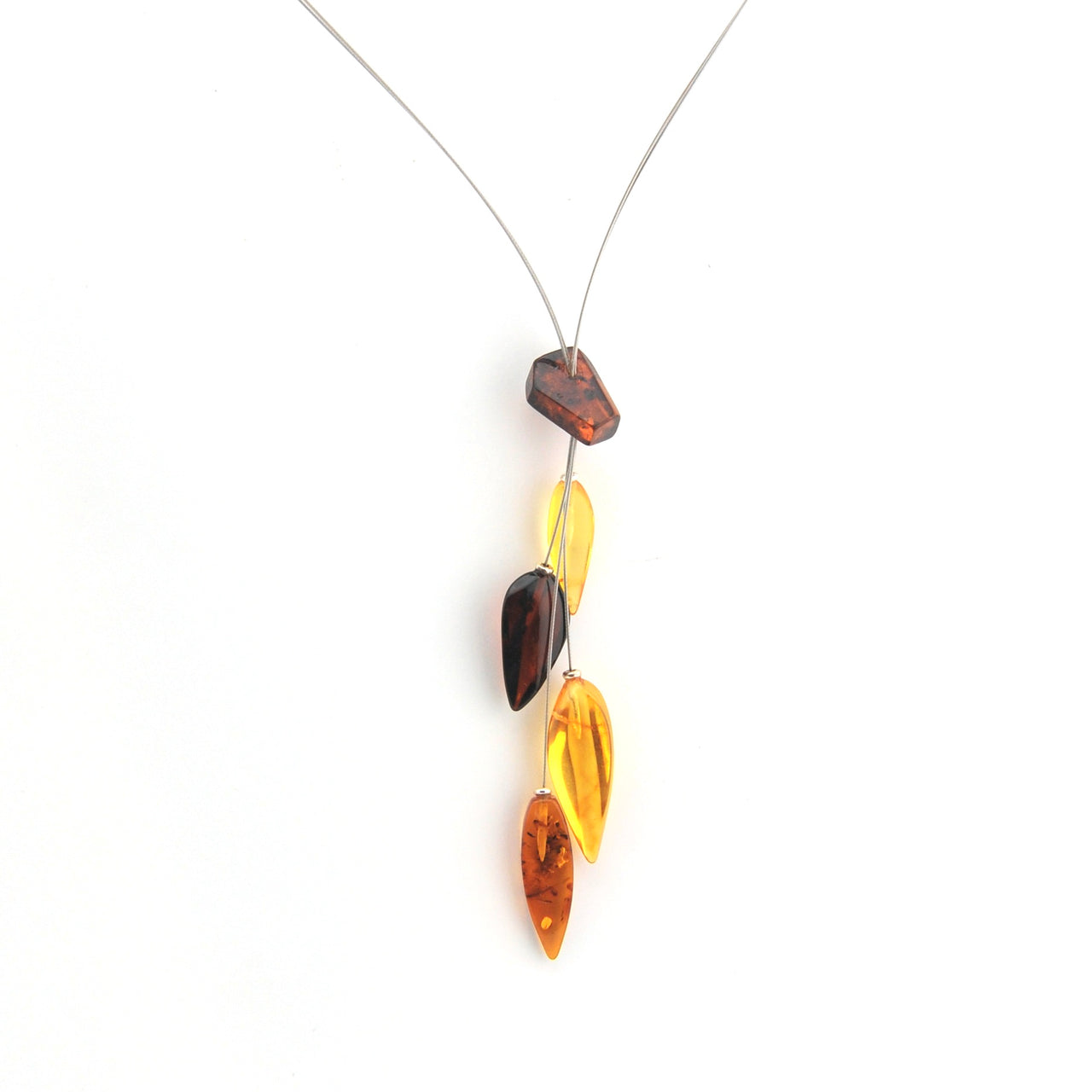 Multi Color Amber Design Necklace