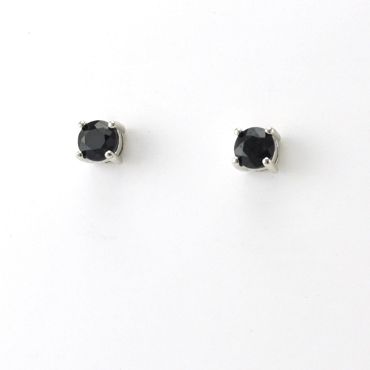 Sterling Silver Sapphire 5mm Round Post Earrings