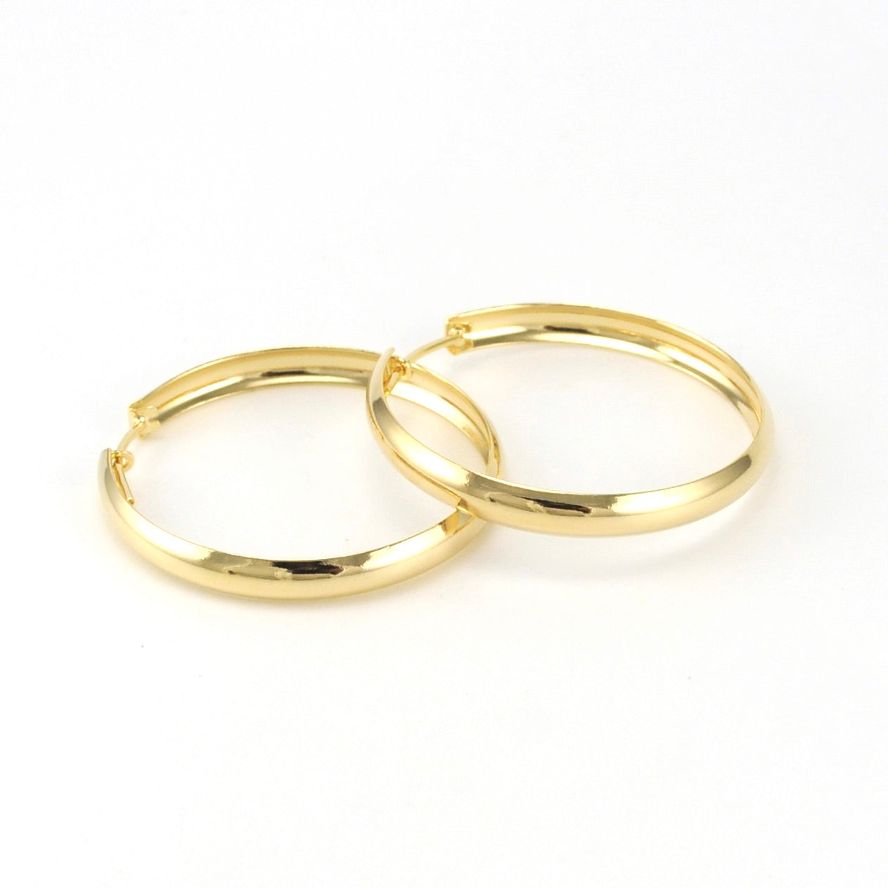 18k Gold Fill 40mm Continuous Hoop Earrings