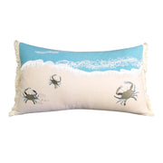 Crab with Waves Lumbar Indoor Pillow