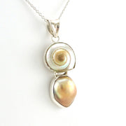 Alt View Sterling Silver Malabar Shell Pearl Necklace