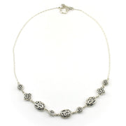 Sterling Silver Bali Filigree Bead 18 Inch Necklace