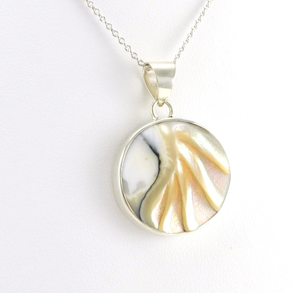 Alt View Sterling Silver Nautilus Shell Round Necklace