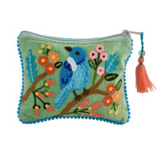 Floral Jewelry Pouch Songbird