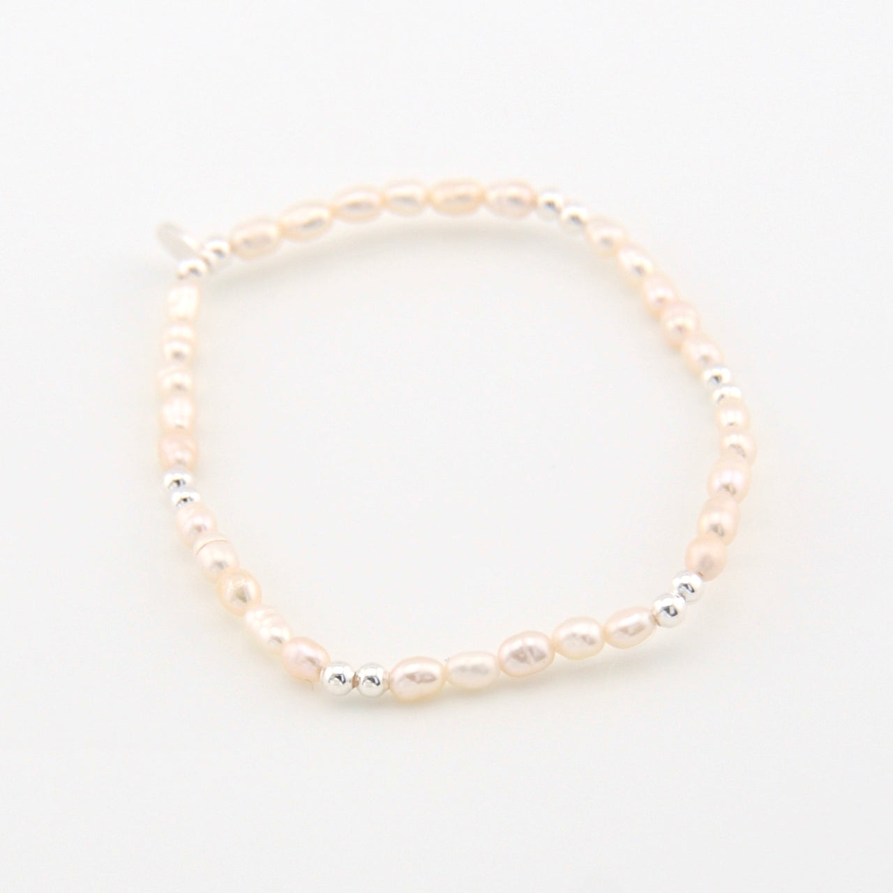 Pearl bracelet on a white background