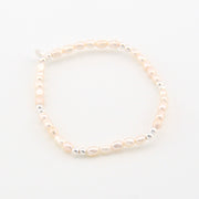 Pearl bracelet on a white background